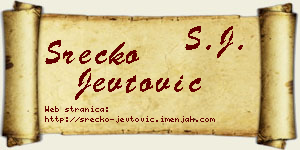 Srećko Jevtović vizit kartica
